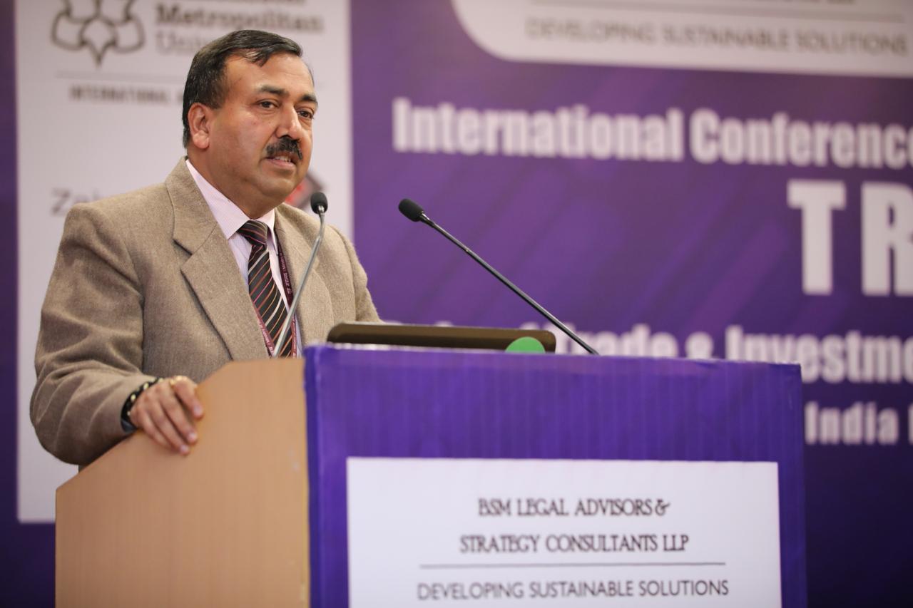 Mr. Sudhanshu Pandey, AS, DoC speaking at International Conference on Trade & Investment Laws (TRAIL)