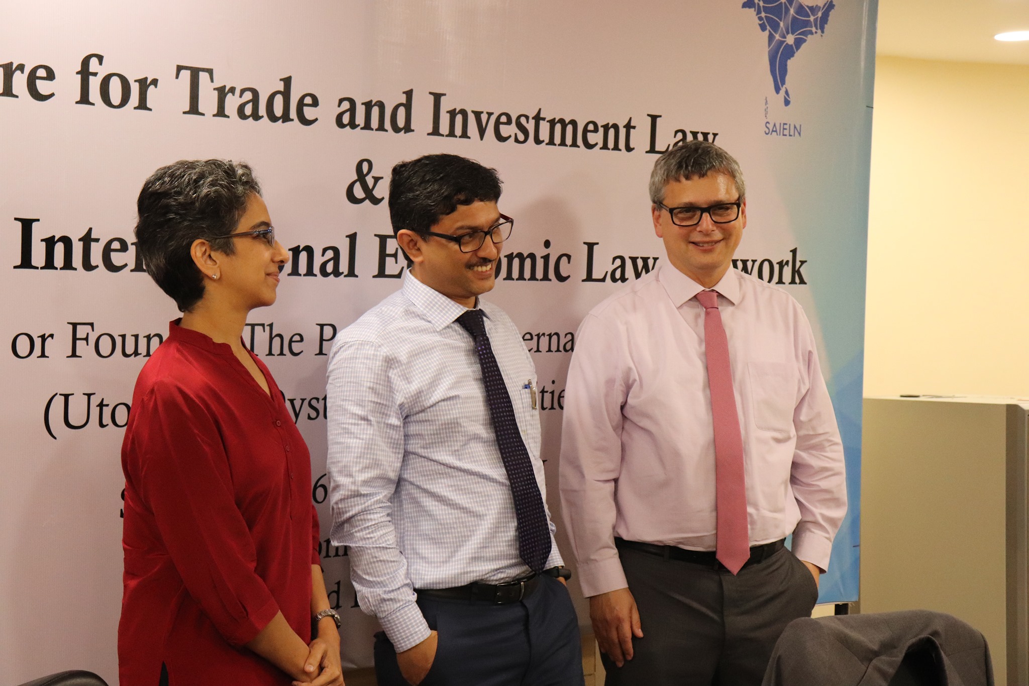 Dr. James with Prof. Picker, University of Wollongong and Ms. RV Anuradha, CLA